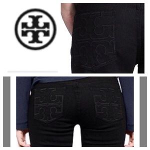 🐞Tory Burch Black Super Skinny Jean Size 27